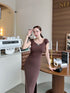 Broad Neck Body Fit Dress